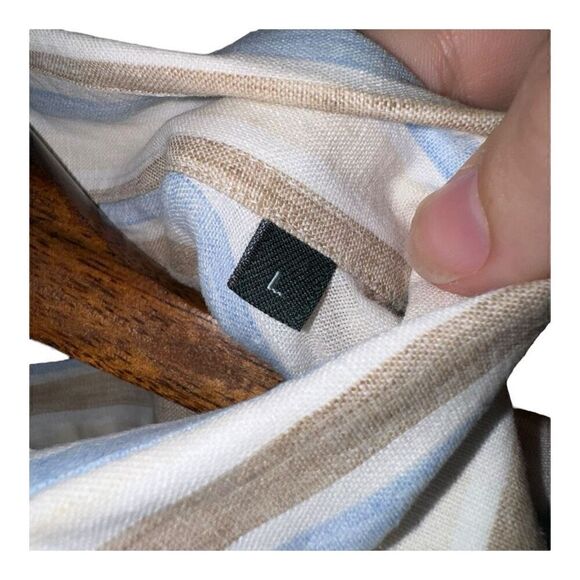 Canali Pure Linen Made in Italy Button Up Shirt L - Picture 3 of 9